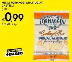 Bennet Mix di formaggi grattugiati CASTELLI offerta