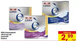 Despar 9/9+2 Assorbenti ultra con ali assortiti Lines è offerta