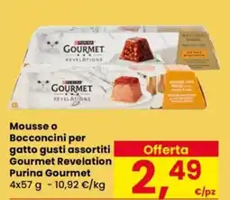 Despar Mousse o Bocconcini per gatto Gourmet Revelation Purina Gourmet offerta