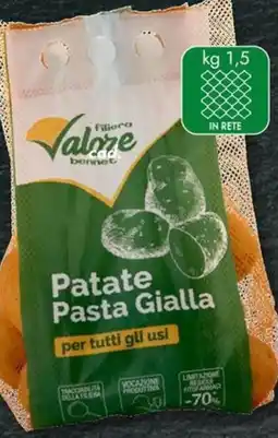Bennet Patate a pasta gialla filiera valore bennet offerta