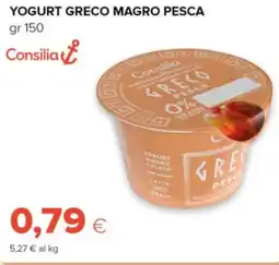 Oasi Consilia yogurt greco magro pesca offerta