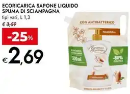 Bennet Ecoricarica sapone liquido SPUMA DI SCIAMPAGNA offerta
