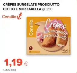 Oasi Consilia crêpes surgelate prosciutto cotto e mozzarella offerta