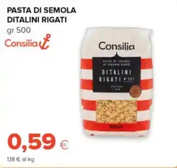 Oasi Consilia pasta di semola ditalini rigati offerta