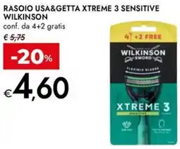 Bennet Rasoio usa&getta xtreme 3 sensitive WILKINSON offerta