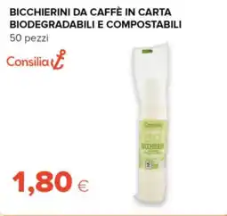 Oasi Consilia bicchierini da caffè in carta biodegradabili e compostabili offerta