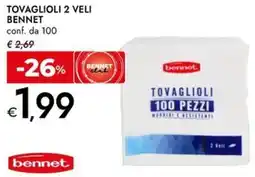 Bennet Tovaglioli 2 veli BENNET offerta