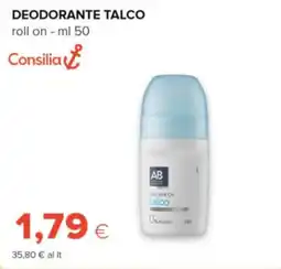 Oasi Consilia deodorante talco roll on offerta