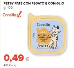 Oasi Consilia petsy paté con fegato e coniglio offerta