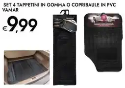 Bennet Set 4 tappetini in gomma o copribaule in pvc vamar offerta