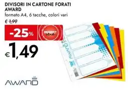 Bennet Divisori in cartone forati AWARD offerta