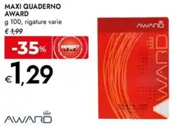 Bennet Maxi quaderno AWARD offerta