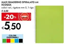 Bennet Maxi quaderno spiralato a4 ecoqua offerta