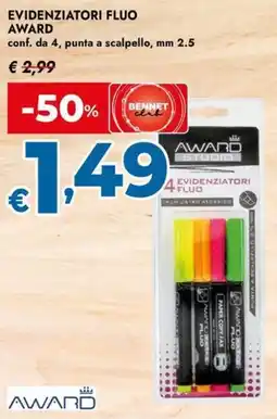 Bennet Evidenziatori fluo AWARD offerta