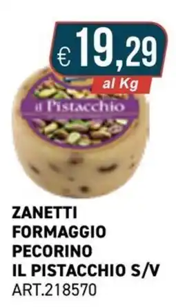 PGS Cash&Carry Zanetti formaggio pecorino il pistacchio s/v offerta