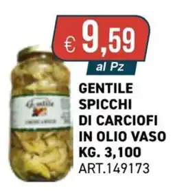 PGS Cash&Carry Gentile spicchi di carciofi in olio vaso offerta