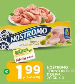 Extra Supermercati Nostromo tonno in olio d'oliva offerta