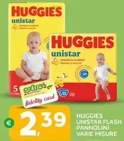 Extra Supermercati Huggies unistar flash pannolini offerta