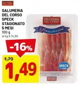 DPiù Salumeria del corso speck stagionato 5 mesi offerta