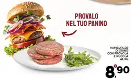 Extra Supermercati Hamburger di suino con provola e rucola offerta