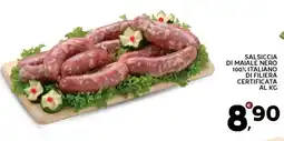 Extra Supermercati Salsiccia di maiale nero 100% italiano di filiera certificata offerta