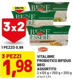 DPiù Vitalibre probiotico bifidus bb12 offerta