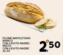 Extra Supermercati Filone napoletano bianco con lievito madre/ misto con lievito madre offerta