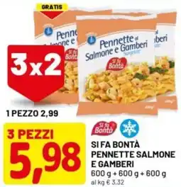 DPiù Si fa bontà pennette salmone e gamberi offerta