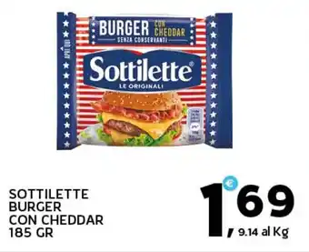Extra Supermercati Sottilette burger con cheddar offerta
