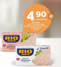 Extra Supermercati Rio mare filetti di salmone al naturale/in olio evo/ affumicati offerta