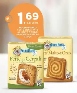 Extra Supermercati Mulino bianco fette biscottate al malto d'orzo/ armonie ai cereali offerta