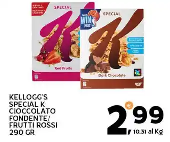 Extra Supermercati Kellogg's special k cioccolato fondente/ frutti rossi offerta