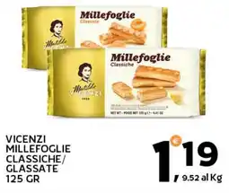 Extra Supermercati Vicenzi millefoglie classiche/ glassate offerta