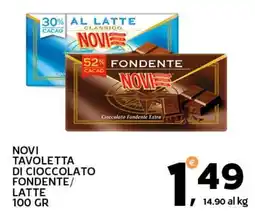 Extra Supermercati Novi tavoletta di cioccolato fondente/ latte offerta