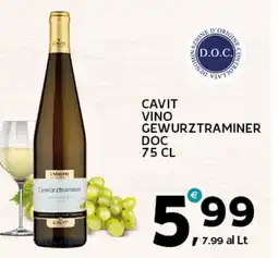 Extra Supermercati Cavit vino gewurztraminer DOC offerta
