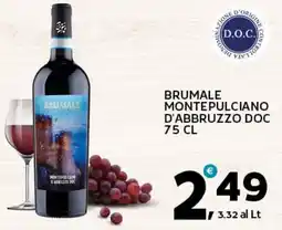 Extra Supermercati Brumale montepulciano d'abbruzzo DOC offerta