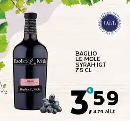 Extra Supermercati Baglio le mole syrah IGT offerta