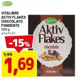 DPiù Vitalibre activ flakes cioccolato fondente offerta