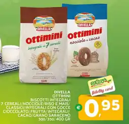 Extra Supermercati Divella ottimini biscotti integrali offerta