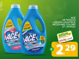 Extra Supermercati Ace detersivo liquido lavatrice regolare/colore offerta
