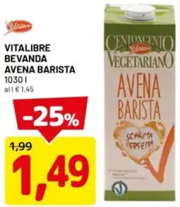 DPiù Vitalibre bevanda avena barista offerta