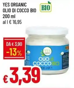 Galassia Yes organic olio di cocco bio offerta