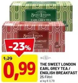 DPiù The sweet london earl grey tea/ english breakfast offerta