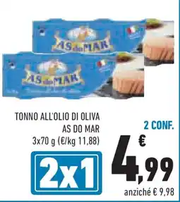 Conad Tonno all'olio di oliva AS DO MAR offerta