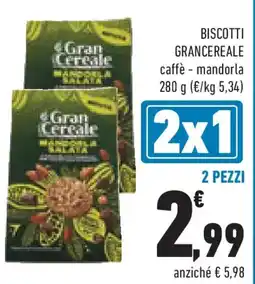 Conad Biscotti grancereale caffè - mandorla offerta