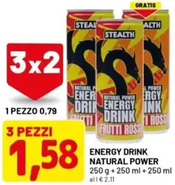 DPiù Energy drink natural power offerta