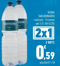 Conad Acqua san bernardo naturale e frizzante offerta