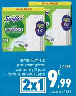 Conad Ricariche swiffer panni cattura polvere offerta