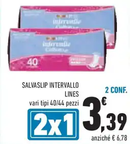 Conad Salvaslip intervallo LINES offerta