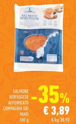 Conad Salmone norvegese affumicato compagnia dei mari offerta